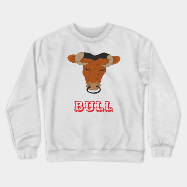 Bull Crewneck Sweatshirt by Alekvik